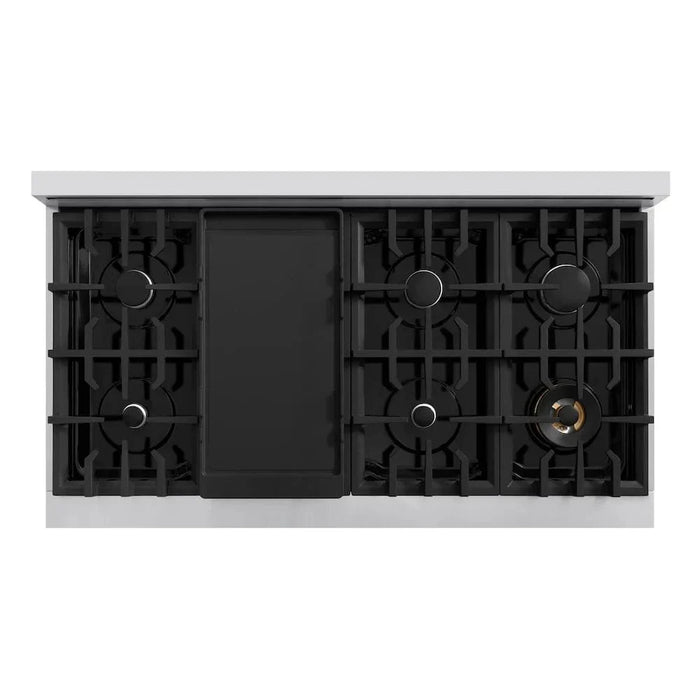 ZLINE 48" Dual Fuel Range, Gas Cooktop, Electric Convection Oven Stainless Steel, CDR4809K