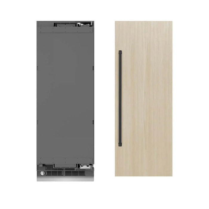 ZLINE 30" Panel Ready Column Refrigerator, Graphite Gray Interior Matte Black RBCRVZ-30-MB09K