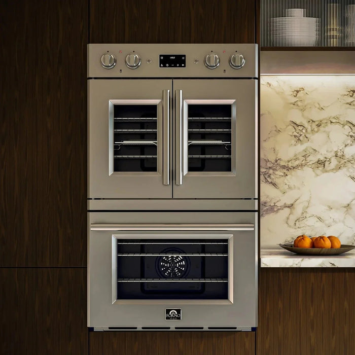Forno Gallico 30" Electric French Door Double Oven, FBOEL1388-3009K