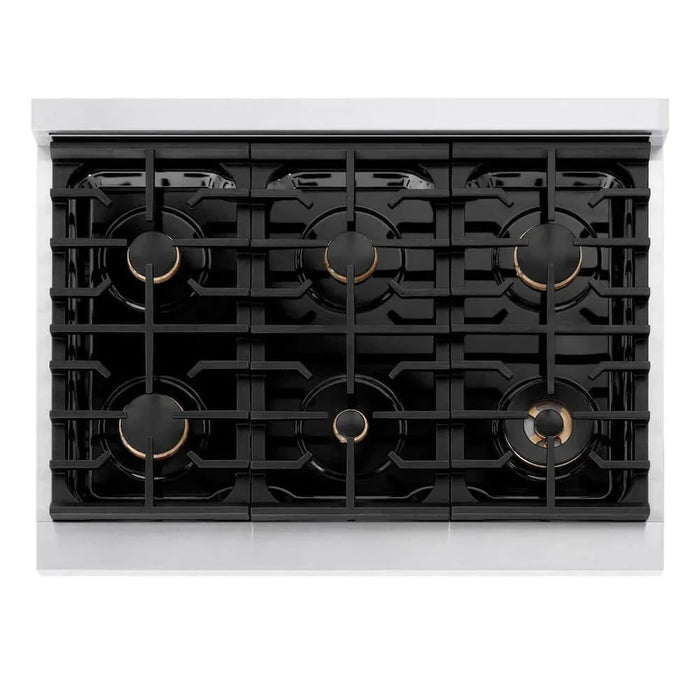 ZLINE 36"Gas Range, Convection Gas Oven, DuraSnow® Matte Black, SGRSZ-36-MB09K