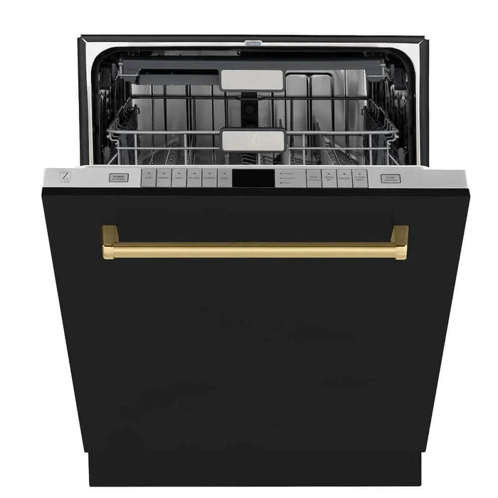 ZLINE 24" Autograph Tall Tub Dishwasher, Polished Gold, DWMTZ-BLM-24-G09K