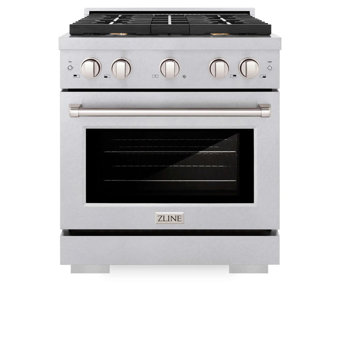 ZLINE 30"Paramount Dual Fuel Range DuraSnow® Brass Burners SDRS-BR-3009K