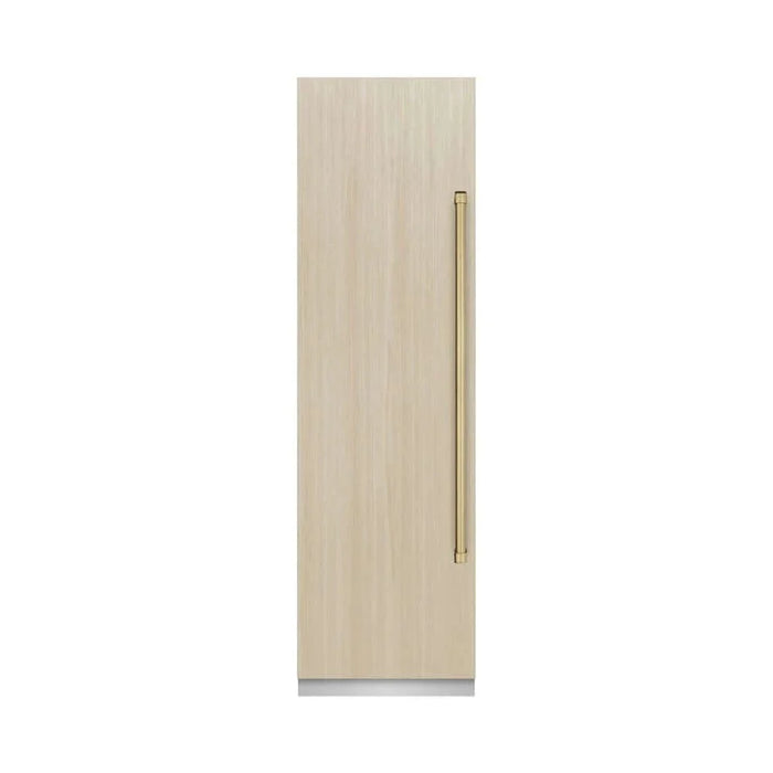 ZLINE 24" Panel Ready Column Freezer, Graphite Gray Interior Champagne Bronze RBCFVZ-24-CB09K