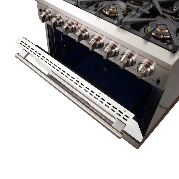 FORNO Capriasca 36" Dual Fuel Range FFSGS6187-36WHT09K