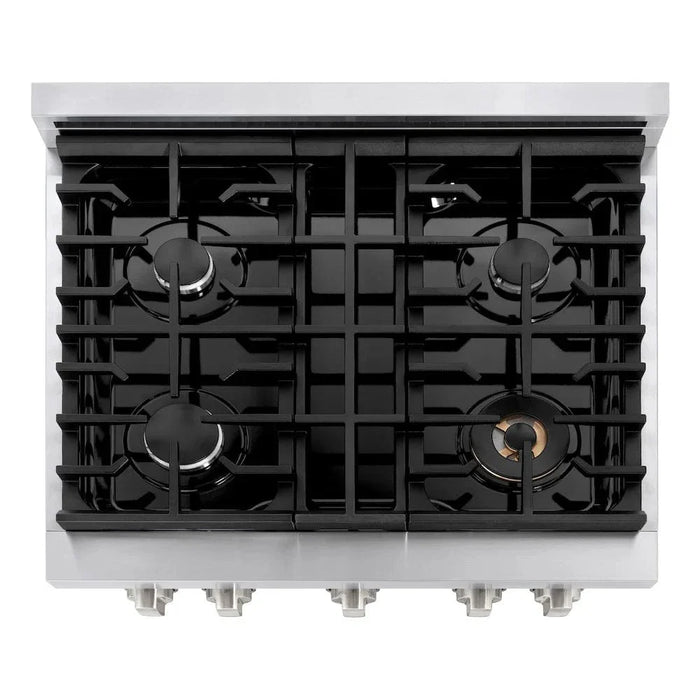 ZLINE 30"Paramount Dual Fuel Range Stainless Steel, SDR3009K