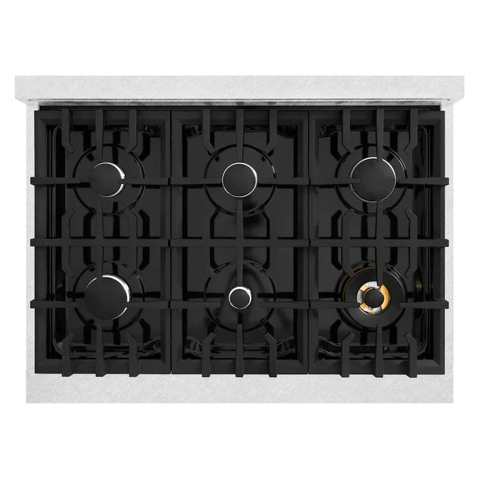 ZLINE 36" Classic Gas Range, Convection Gas Oven DuraSnow® Stainless Steel, CGRS-3609K