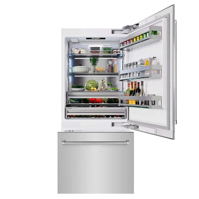 ZLINE 36" Built-In Bottom Freezer Refrigerator,Water Dispenser, Ice Maker, RBIT-304-3609K