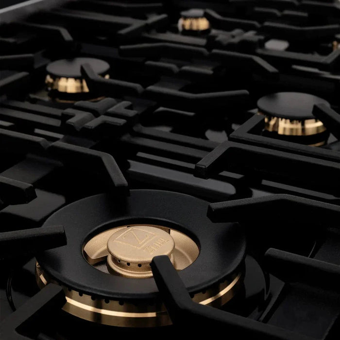 ZLINE 36" Gas Burner/Electric Oven Range, Brass Burners, Griddle RA-BR-GR-3609K