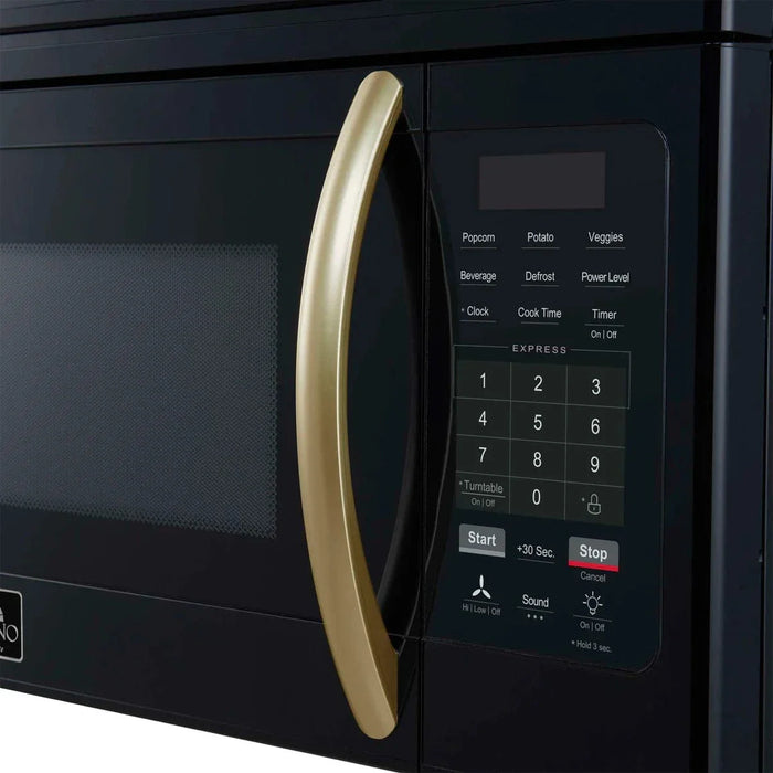 Forno Scalo 30"Over the Range Microwave, Black Stainless Steel, FOTR3007-30BLK09K