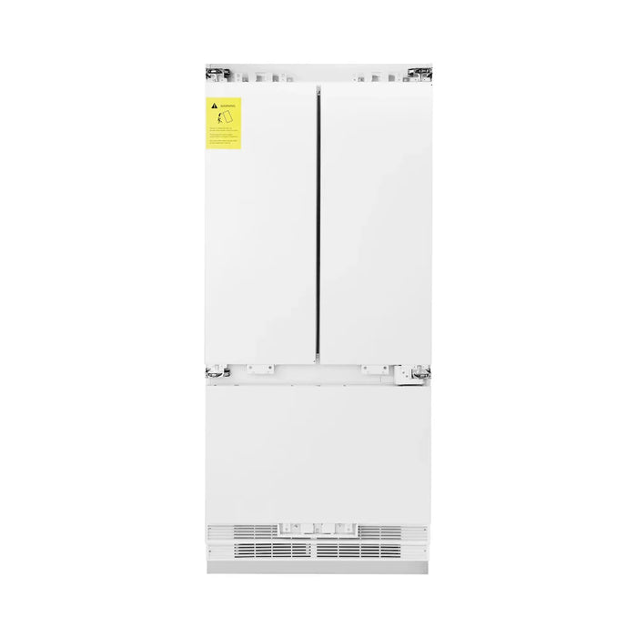 ZLINE Autograph Edition 36" Panel Ready Built-In Bottom Freezer Refrigerator, Water Dispenser, Ice Maker, Accents RBIVZ-36-CB09K