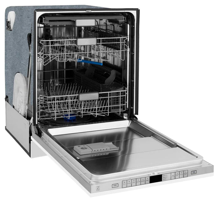 ZLINE Autograph 24" Dishwasher, White Door, Bronze DWMTZ-WM-24-CB09K
