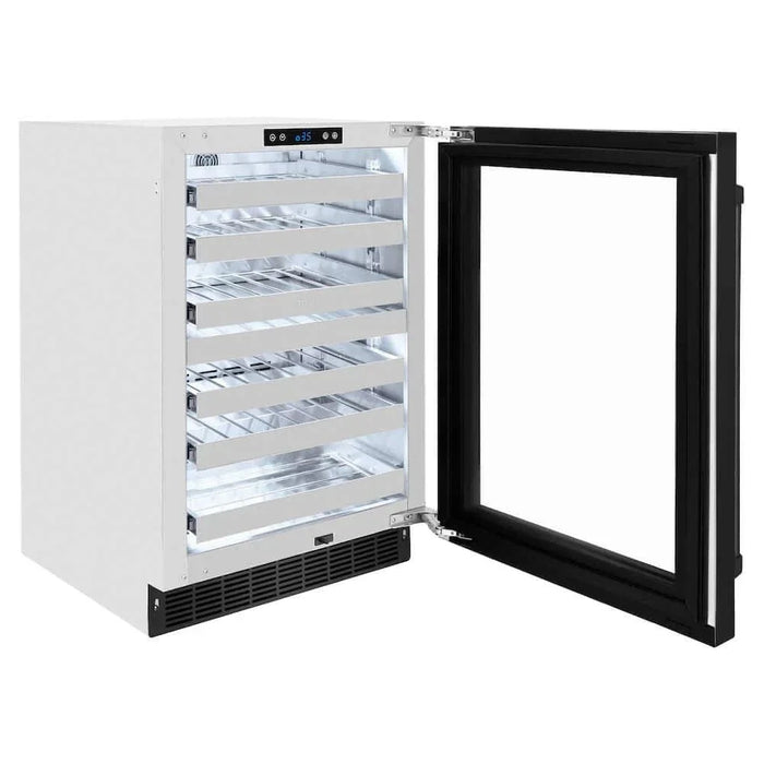 ZLINE 24" Touchstone Dual Zone 44 Bottle Wine Cooler Black Stainless Steel Glass Door RWDO-BS-2409K