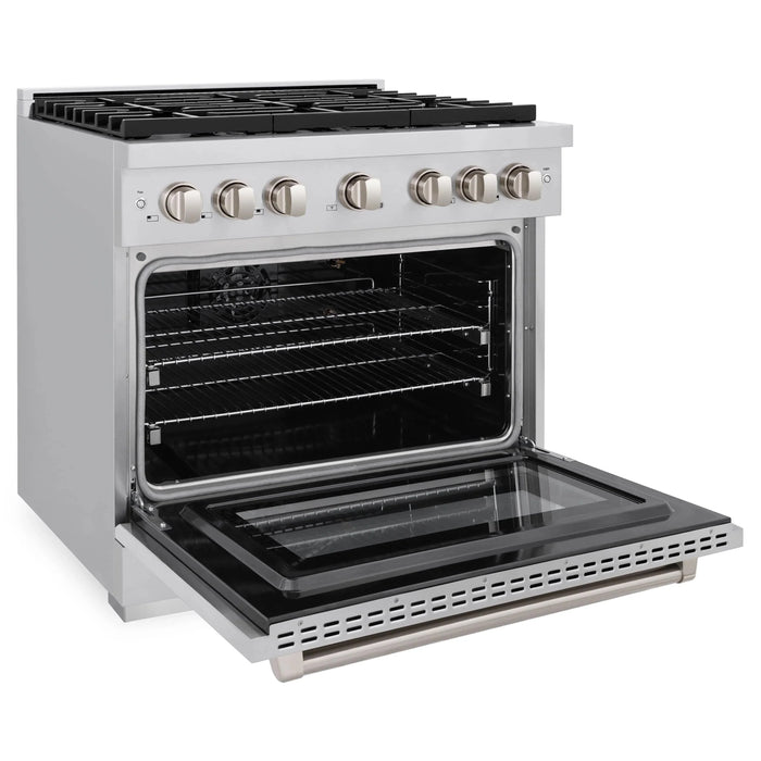 ZLINE 36"Paramount Dual Fuel Range Stainless Steel, SDR3609K