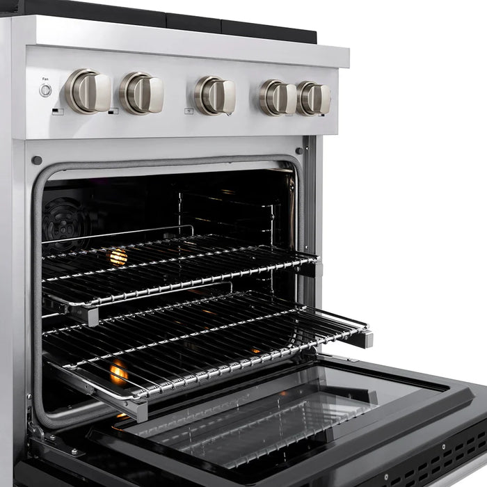 ZLINE 30" Paramount Gas Range DuoPro™ Cooktop, Convection Gas Oven PSGR-BLM-3009K