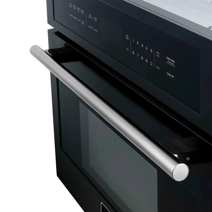 Forno Oliena Espresso 30" Microwave Oven in Black with Stainless Steel Handle, FMWDR3093-30BLK09K