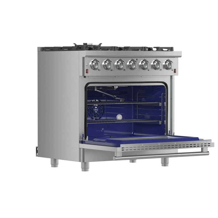 FORNO Massimo 36″ Gas on Gas Range FFSGS6239-3609K