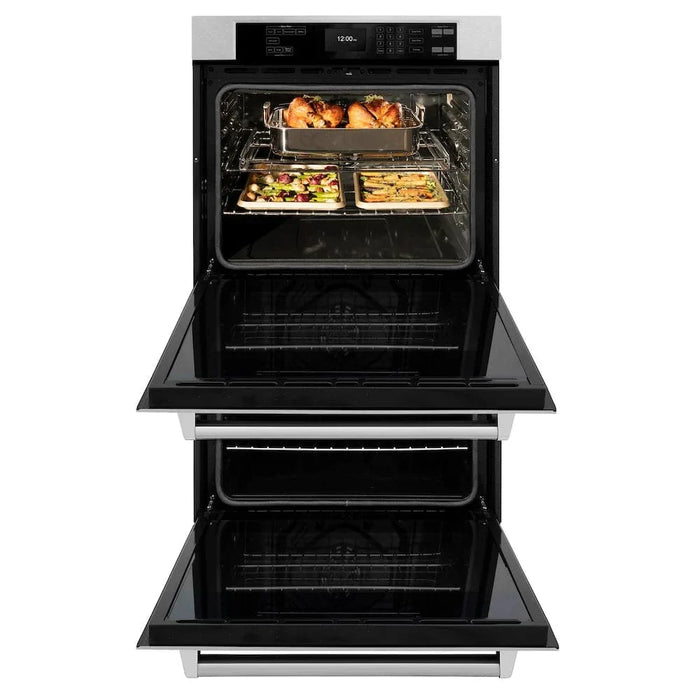 ZLINE 30"Professional True Convection Double Wall Oven, Air Fry, Self Clean, DuraSnow® Stainless Steel WADS-3009K