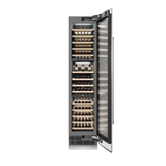 ZLINE 18"Triple Zone 68 Bottle Right Hinge Column Wine Cooler, DuraSnow® Stainless Steel RCWVR-SN-1809K