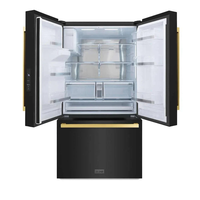 ZLINE 36" Refrigerator, Water, Ice Dispenser, Fingerprint Resistant, RSMZ-W-36-BS-FG09K