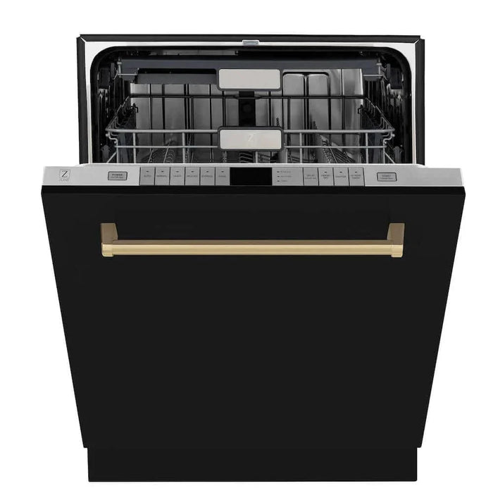 ZLINE 24" Autograph Tall Tub Dishwasher, Champagne Bronze, DWMTZ-BLM-24-CB09K