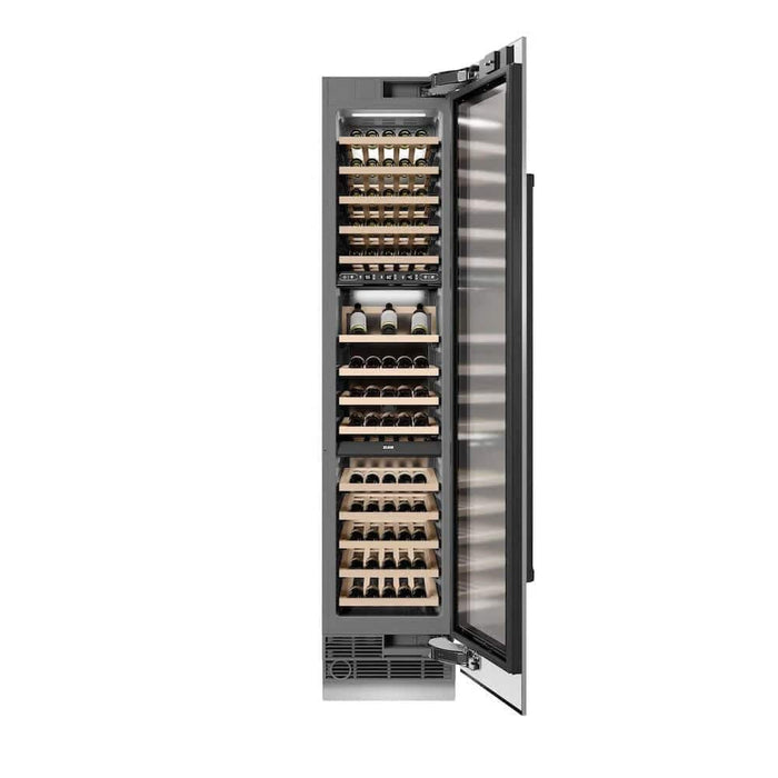 ZLINE 18"Triple Zone 68 Bottle Right Hinge Column Wine Cooler, Stainless Steel Matte Black RCWVRZ-30418-MB09K