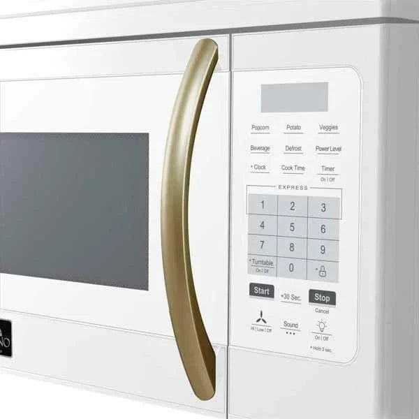 Forno Scalo 30"Over the Range Microwave, White Stainless Steel, FOTR3007-30WHT09K