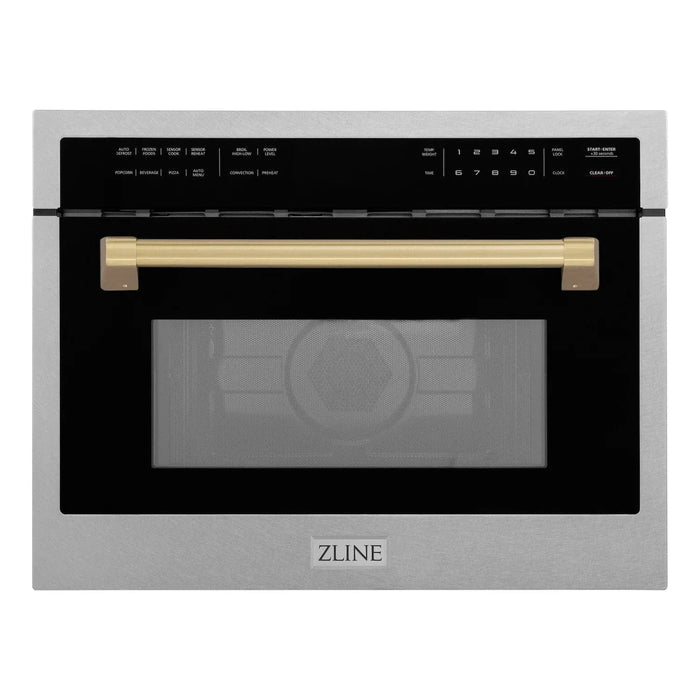 ZLINE 24” Convection Microwave, Stainless Steel, Bronze MWOZ-24-SS-CB09K