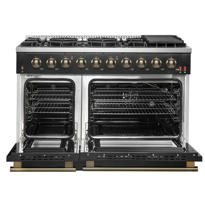 FORNO Galiano 48" Gas on Gas Range FFSGS6244-48BLK09K