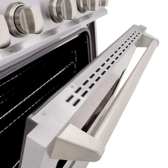 ZLINE 30" Dual Fuel Range, Gas Cooktop, Electric Convection Oven Stainless Steel, CDR-BR-3009K