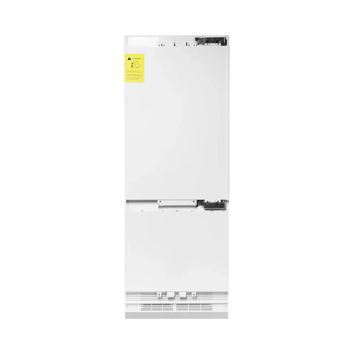 ZLINE Autograph Edition 30" Panel Ready Built-In Bottom Freezer Refrigerator, Water Dispenser, Ice Maker, Accents RBIVZ-30-CB09K