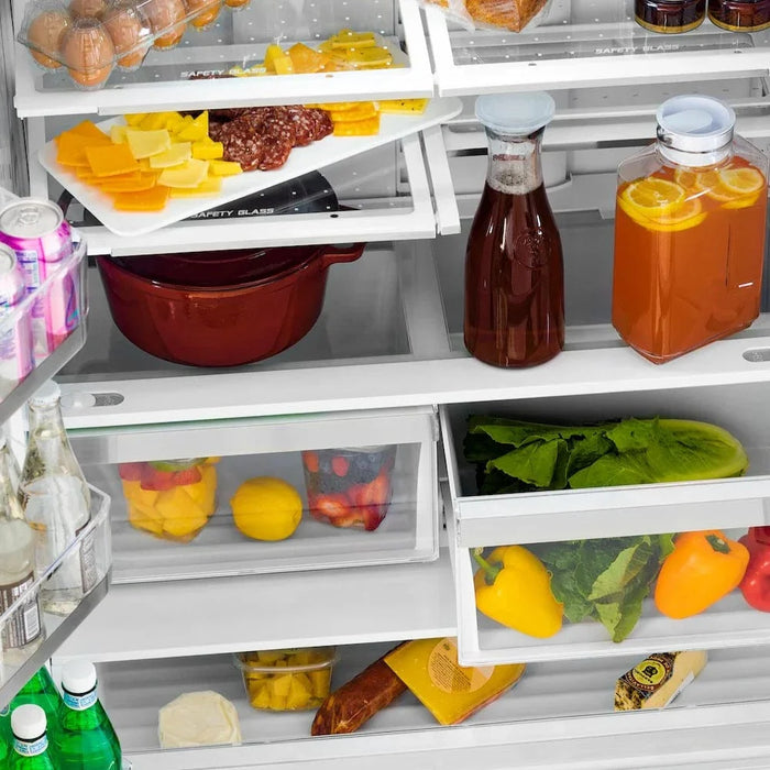 ZLINE 36" Autograph French Door Refrigerator, Ice Maker, Black Stainless RFMZ-36-BS-FCB09K