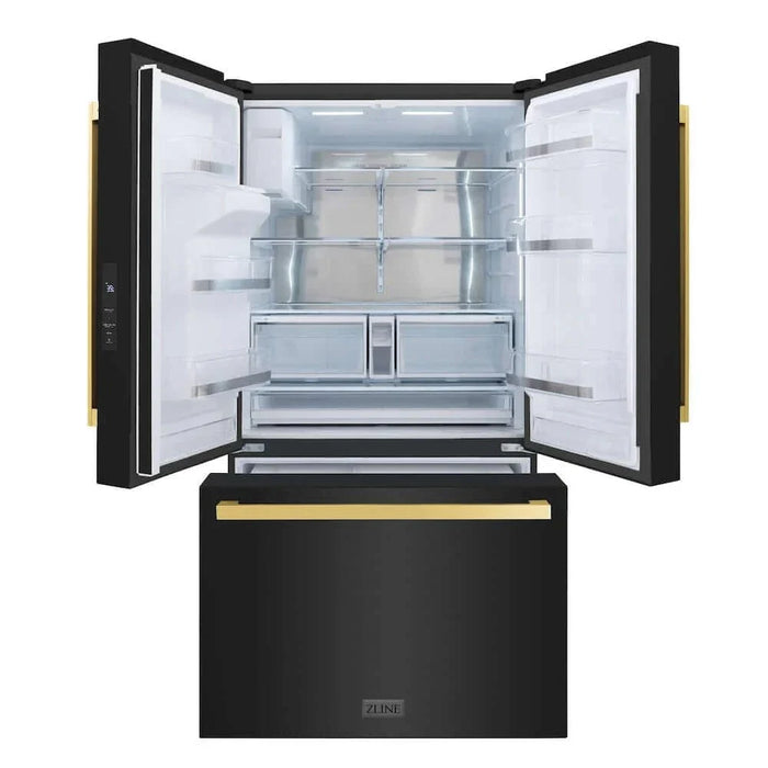 ZLINE 36" Refrigerator, Water, Ice Dispenser, Fingerprint Resistant, RSMZ-W-36-BS-FG09K
