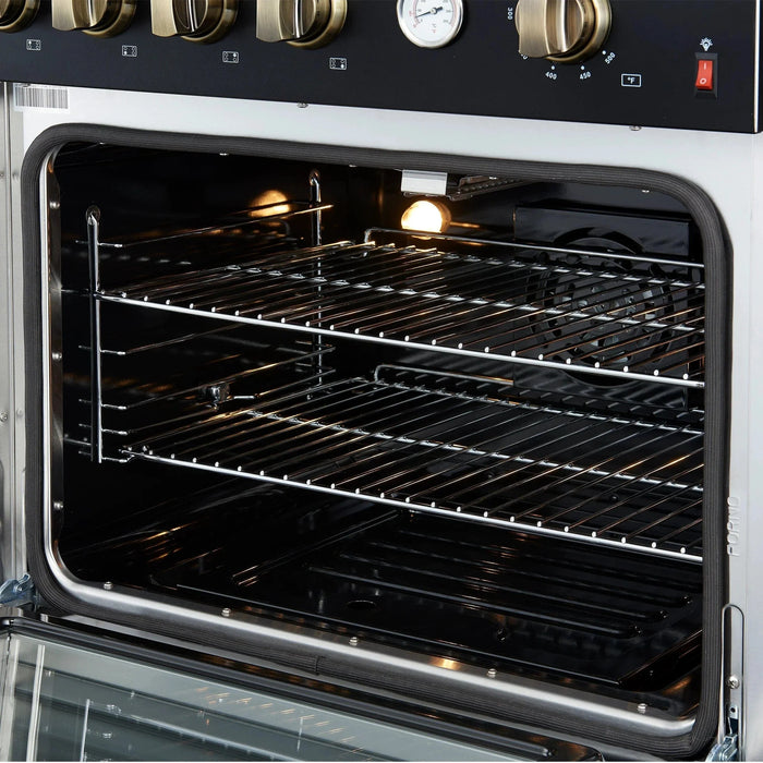 FORNO Marco 30" Gas on Gas Range FFSGS6277-30BLK09K