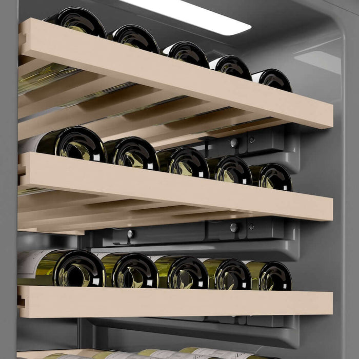 ZLINE 18"Triple Zone 68 Bottle Right Hinge Column Wine Cooler, Stainless Steel Matte Black RCWVRZ-30418-MB09K
