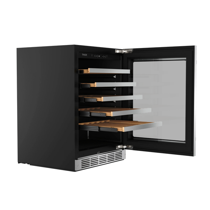THOR Kitchen 24" Wine Cooler 46 Bottle Single Zone TWC24US09K