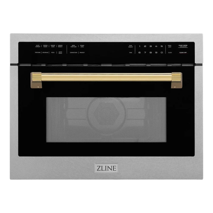 ZLINE 24” Convection Microwave, Stainless Steel, Gold MWOZ-24-SS-G09K
