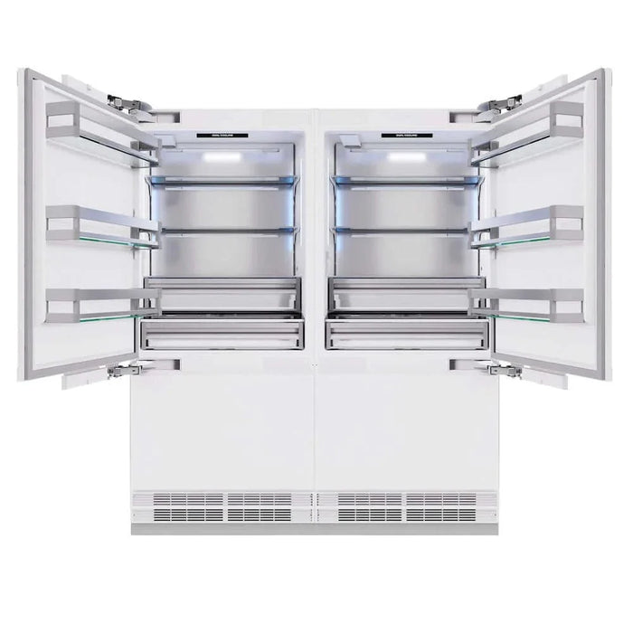 ZLINE 72" Panel Ready Built-In Bottom Freezer Refrigerator,Water Dispenser, Ice Maker, Matte Black RBITZ-72-MB09K