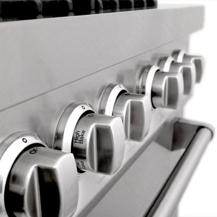 ZLINE 48" Dual Fuel Snow Stainless Range, Snow Stainless Door, Griddle RAS-SN-GR-4809K