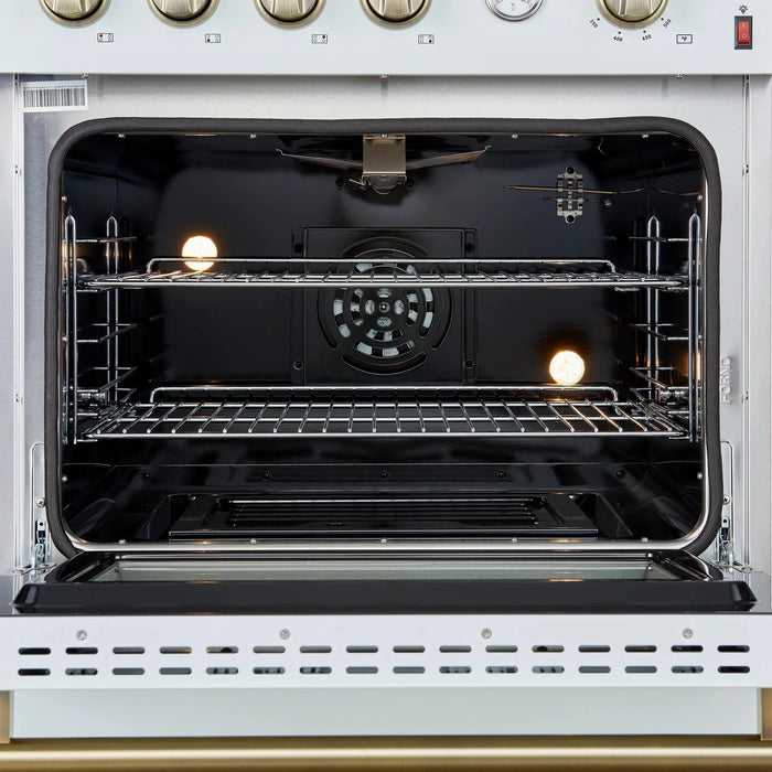 FORNO Marco 30" Gas on Gas Range FFSGS6277-30WHT09K