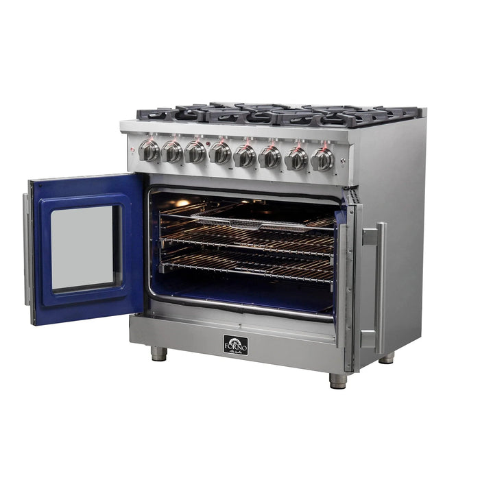 FORNO Massimo 36" French Door Dual Fuel Range FFSGS6325-3609K