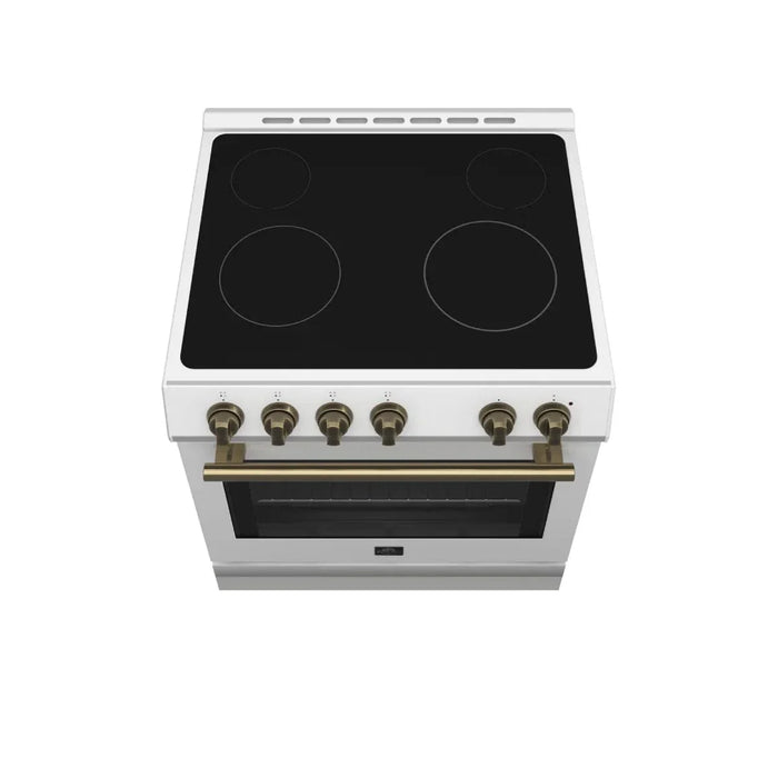 FORNO Espresso Leonardo 30" Electric Range, FFSEL6012-30WHT09K
