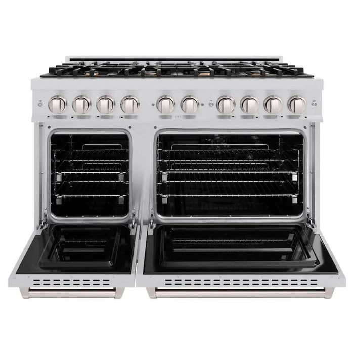 ZLINE 48" Dual Fuel Range, Gas Cooktop, Electric Convection Oven Stainless Steel, CDR-BR-4809K