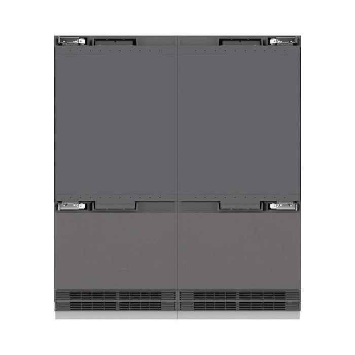 ZLINE 72" Panel Ready Built-In Bottom Freezer Refrigerator,Water Dispenser, Ice Maker,Graphite Gray GRBIT-7209K