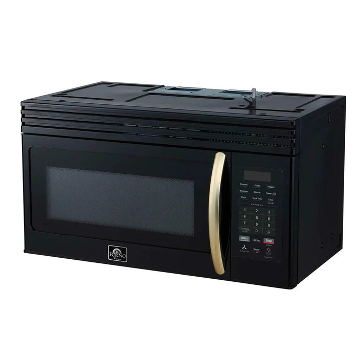 Forno Scalo 30"Over the Range Microwave, Black Stainless Steel, FOTR3007-30BLK09K