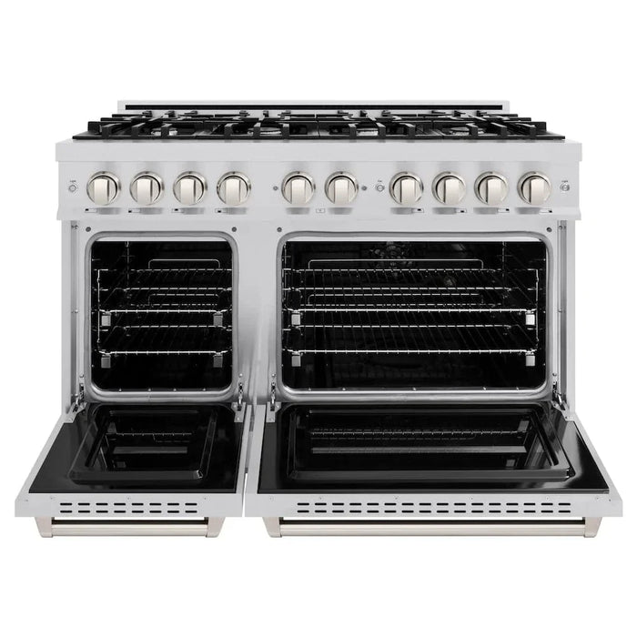 ZLINE 48" Dual Fuel Range, Gas Cooktop, Electric Convection Oven Stainless Steel, CDR4809K
