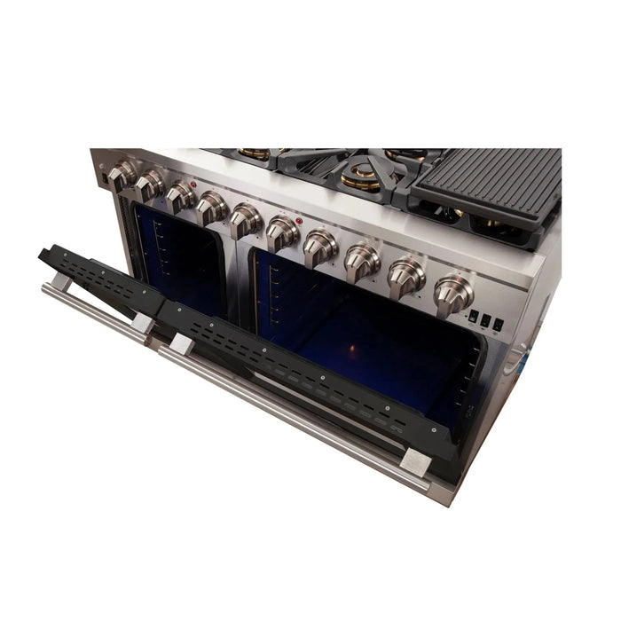FORNO Capriasca 48″ Gas on Gas Range FFSGS6260-48BLK09K