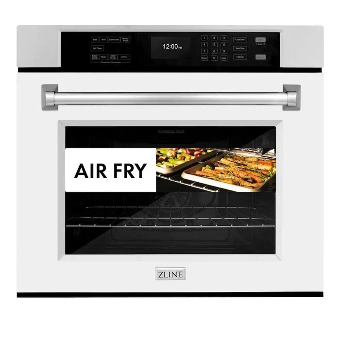 ZLINE 30 "Professional True Convection Single Wall Oven, Air Fry, Self Clean, White Matte WAS-WM-3009K