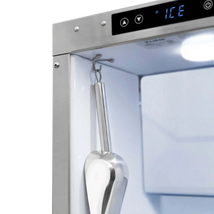 ZLINE Autograph Edition 15" Touchstone Gourmet Ice Maker, Drain Pump, Black Stainless Steel Door, Accents IGMDZ-BS-15-CB09K