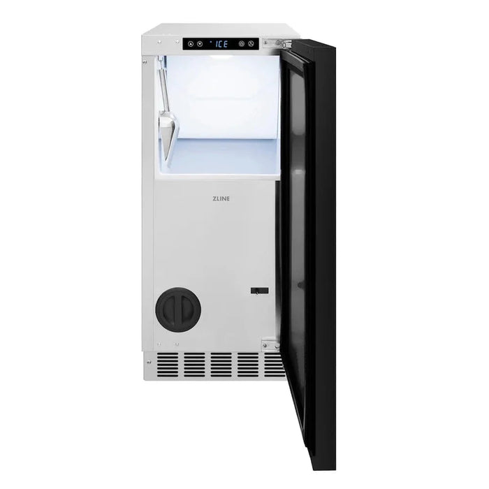 ZLINE 15" Touchstone Clear Cube Ice Maker Drain Pump Panel Ready Door ICCDP-1509K