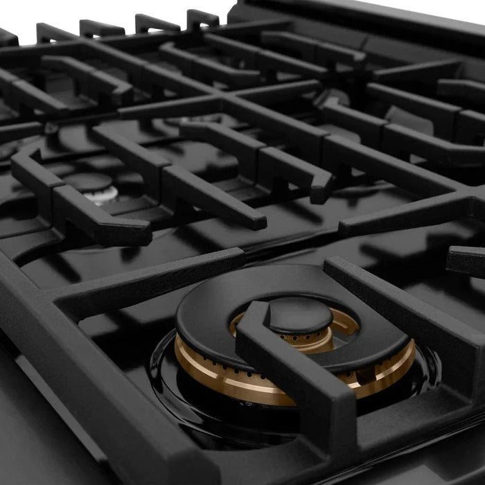 ZLINE 36 in.Gas Range, Convection Gas Oven, Black Stainless Steel, SGRB-3609K